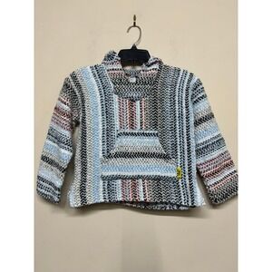 Baja Joe Kids Large Woven Baja Hoodie Southwestern Boho Pullover hippie festival